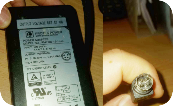 *Brand NEW* Genuine PMP105-13-1-HS 105W Max Power Adapter 18-19V 5.84A 4-Pin Interface P